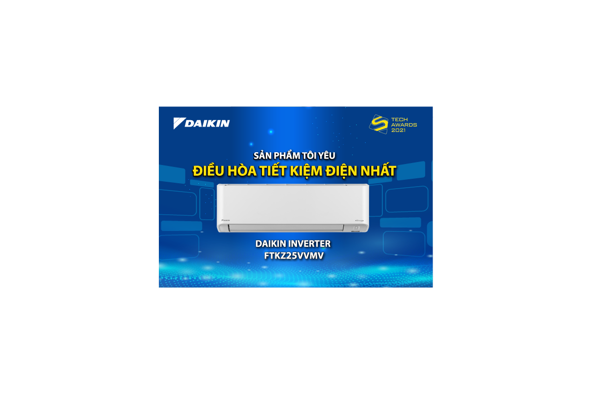 Daikin FTKZ vinh dự nhận giải “Điều Hòa Tiết Kiệm Điện Nhất”