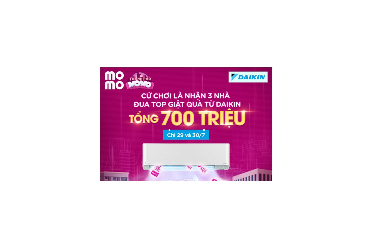 Cùng Daikin tham gia “Thành phố MoMo: Giải đố xây thành phố - Cùng tranh 10 tỷ đồng" 